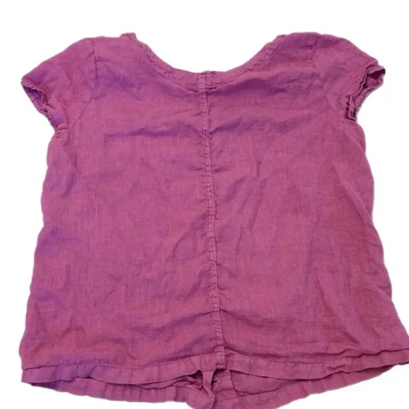 C&C California Lavender Linen Blouse - Picture 3 of 4